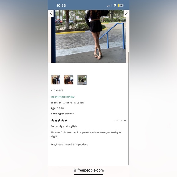 NWOT FREE PEOPLE Stay Cool Set In Black MSRP $98 Size L - Picture 15 of 16